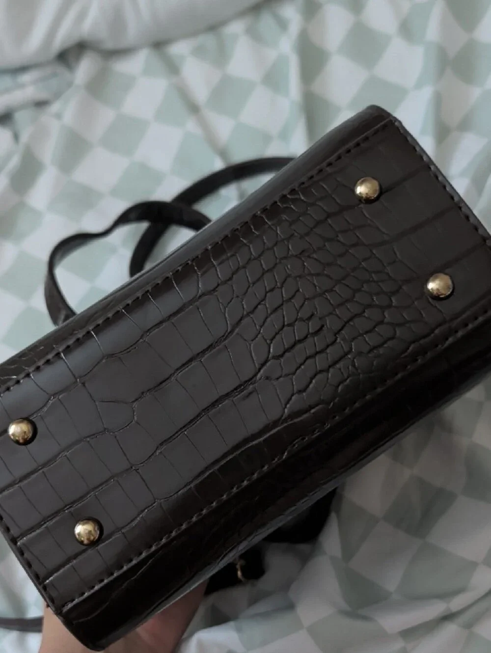 bebe croc embossed